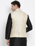 Vastramay Silk Blend Grey Baap Beta Sherwani Set